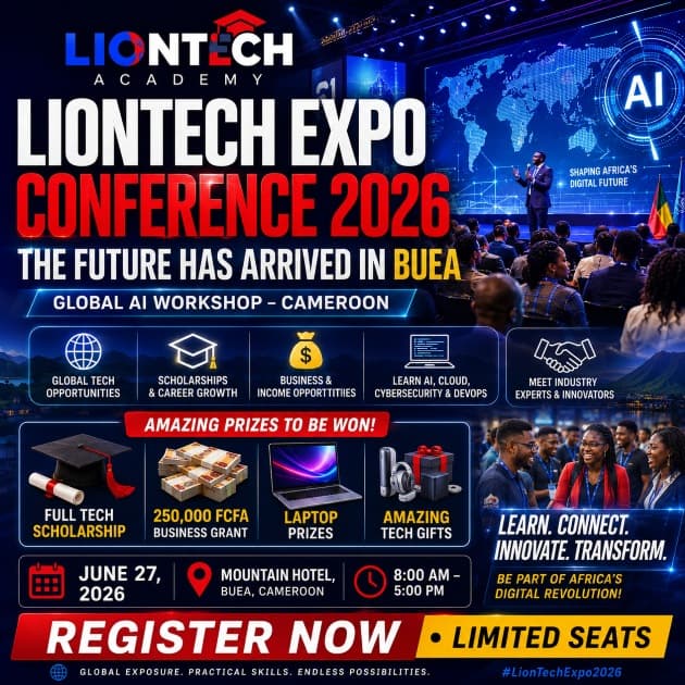 LionTech futuristic conference artwork